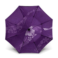 Aloha Hawaii Floral Tapa Umbrella Patchwork Violet - Polynesian Pride