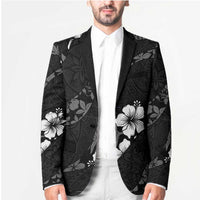 Aloha Hawaii Floral Tapa Blazer Patchwork Charcoal - Polynesian Pride