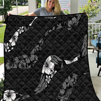 Aloha Hawaii Floral Tapa Quilt Patchwork Charcoal - Polynesian Pride