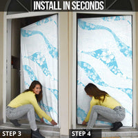 Aloha Hawaii Floral Tapa Door Cover Patchwork Turquoise - Polynesian Pride