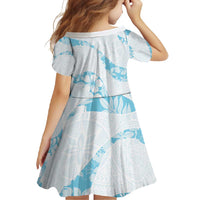 Aloha Hawaii Floral Tapa Family Matching Summer Maxi Dress and Hawaiian Shirt Patchwork Turquoise - Polynesian Pride