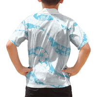 Aloha Hawaii Floral Tapa Hawaiian Shirt Patchwork Turquoise - Polynesian Pride