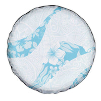 Aloha Hawaii Floral Tapa Spare Tire Cover Patchwork Turquoise - Polynesian Pride