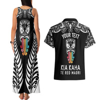 personalised-kia-kaha-te-reo-maori-couples-matching-tank-maxi-dress-and-hawaiian-shirt-hei-tiki-mix-koru-black