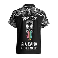 personalised-kia-kaha-te-reo-maori-hawaiian-shirt-hei-tiki-mix-koru-black