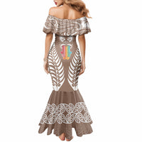 personalised-kia-kaha-te-reo-maori-mermaid-dress-hei-tiki-mix-koru-brown