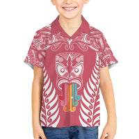 personalised-kia-kaha-te-reo-maori-kid-hawaiian-shirt-hei-tiki-mix-koru-pink