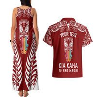 personalised-kia-kaha-te-reo-maori-couples-matching-tank-maxi-dress-and-hawaiian-shirt-hei-tiki-mix-koru-red