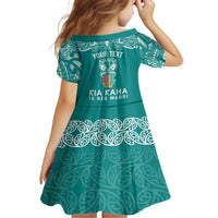 personalised-kia-kaha-te-reo-maori-family-matching-off-shoulder-maxi-dress-and-hawaiian-shirt-hei-tiki-mix-koru-teal