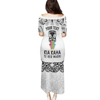 Personalised Kia Kaha Te Reo Maori Puletasi Hei Tiki Mix Koru - White LT7 - Polynesian Pride