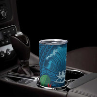 Outrigger Canoe Blue Tumbler Cup On The Waves