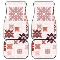 Vintage Hawaii Car Mats Hawaiian Quilt Kapa Mismatch Red LT7 Red - Polynesian Pride