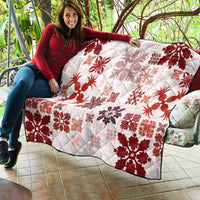 Vintage Hawaii Quilt Hawaiian Quilt Kapa Mismatch Red LT7 - Polynesian Pride