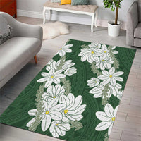 Ia Orana Tahiti Tiare Area Rug Sage Green Lei - Polynesian Pride