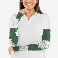 Ia Orana Tahiti Tiare Arm Sleeves Sage Green Lei - Polynesian Pride