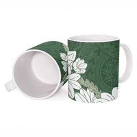 Ia Orana Tahiti Tiare Ceramic Mug Sage Green Lei - Polynesian Pride