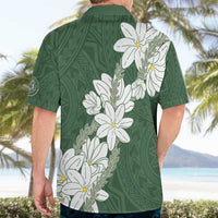 Ia Orana Tahiti Tiare Hawaiian Shirt Sage Green Lei - Polynesian Pride