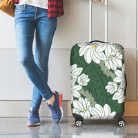 Ia Orana Tahiti Tiare Luggage Cover Sage Green Lei - Polynesian Pride