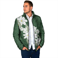 Ia Orana Tahiti Tiare Padded Jacket Sage Green Lei - Polynesian Pride