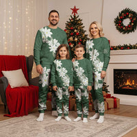 Ia Orana Tahiti Tiare Christmas Pajama Set Sage Green Lei - Polynesian Pride