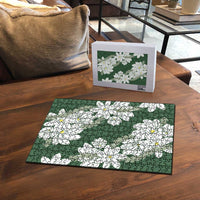 Ia Orana Tahiti Tiare Puzzle Sage Green Lei - Polynesian Pride