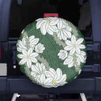 Ia Orana Tahiti Tiare Spare Tire Cover Sage Green Lei - Polynesian Pride