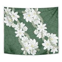 Ia Orana Tahiti Tiare Tapestry Sage Green Lei - Polynesian Pride