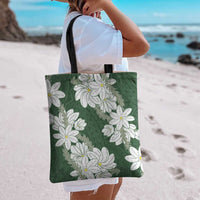 Ia Orana Tahiti Tiare Tote Bag Sage Green Lei - Polynesian Pride