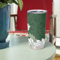 Ia Orana Tahiti Tiare Tumbler Cup Sage Green Lei - Polynesian Pride