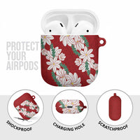 Ia Orana Tahiti Tiare AirPods Case Crimson Lei - Polynesian Pride