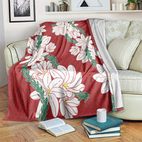 Ia Orana Tahiti Tiare Blanket Crimson Lei - Polynesian Pride