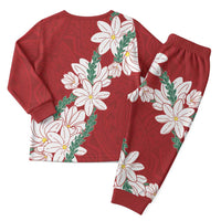 Ia Orana Tahiti Tiare Christmas Pajama Set Crimson Lei - Polynesian Pride