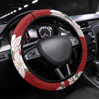 Ia Orana Tahiti Tiare Steering Wheel Cover Crimson Lei - Polynesian Pride