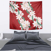 Ia Orana Tahiti Tiare Tapestry Crimson Lei - Polynesian Pride