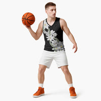 Ia Orana Tahiti Tiare Basketball Jersey Black Lei - Polynesian Pride