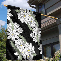 Ia Orana Tahiti Tiare Garden Flag Black Lei - Polynesian Pride