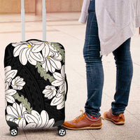 Ia Orana Tahiti Tiare Luggage Cover Black Lei - Polynesian Pride