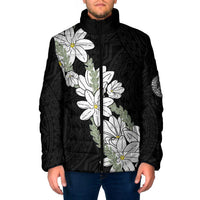Ia Orana Tahiti Tiare Padded Jacket Black Lei - Polynesian Pride