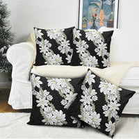 Ia Orana Tahiti Tiare Pillow Cover Black Lei - Polynesian Pride