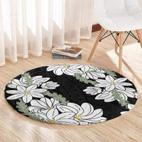 Ia Orana Tahiti Tiare Round Carpet Black Lei - Polynesian Pride