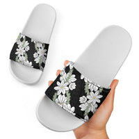 Ia Orana Tahiti Tiare Slide Sandals Black Lei - Polynesian Pride