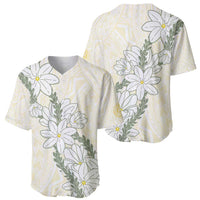 Ia Orana Tahiti Tiare Baseball Jersey Lemon Yellow Lei - Polynesian Pride
