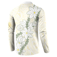 Ia Orana Tahiti Tiare Button Sweatshirt Lemon Yellow Lei - Polynesian Pride