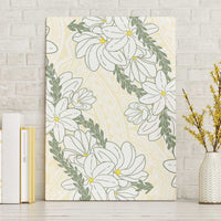 Ia Orana Tahiti Tiare Canvas Wall Art Lemon Yellow Lei - Polynesian Pride