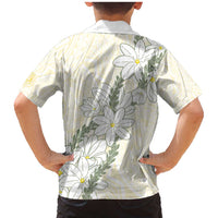 Ia Orana Tahiti Tiare Family Matching Mermaid Dress and Hawaiian Shirt Lemon Yellow Lei - Polynesian Pride