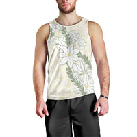 Ia Orana Tahiti Tiare Men Tank Top Lemon Yellow Lei - Polynesian Pride