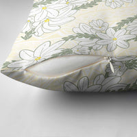 Ia Orana Tahiti Tiare Pillow Cover Lemon Yellow Lei - Polynesian Pride