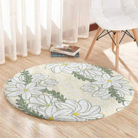 Ia Orana Tahiti Tiare Round Carpet Lemon Yellow Lei - Polynesian Pride