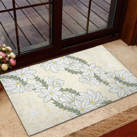Ia Orana Tahiti Tiare Rubber Doormat Lemon Yellow Lei - Polynesian Pride