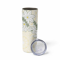 Ia Orana Tahiti Tiare Skinny Tumbler Lemon Yellow Lei - Polynesian Pride